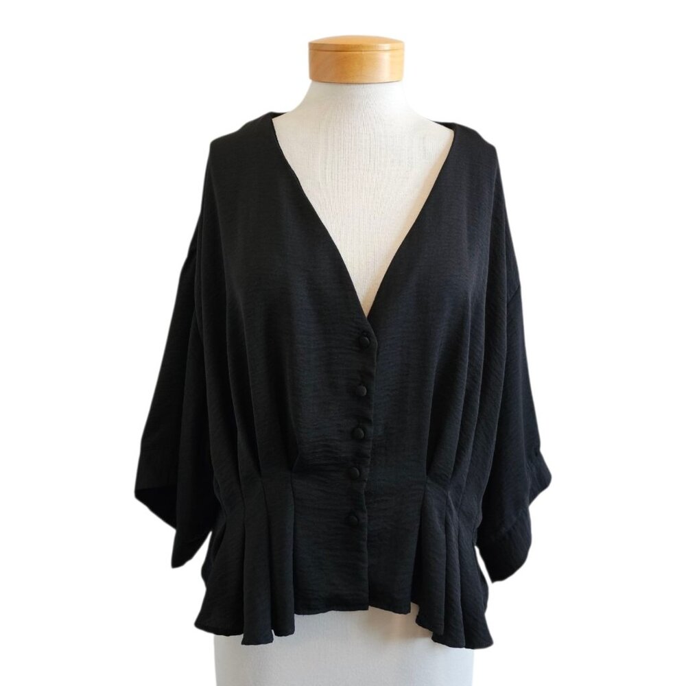 ASOS Black Button-Up Blouse